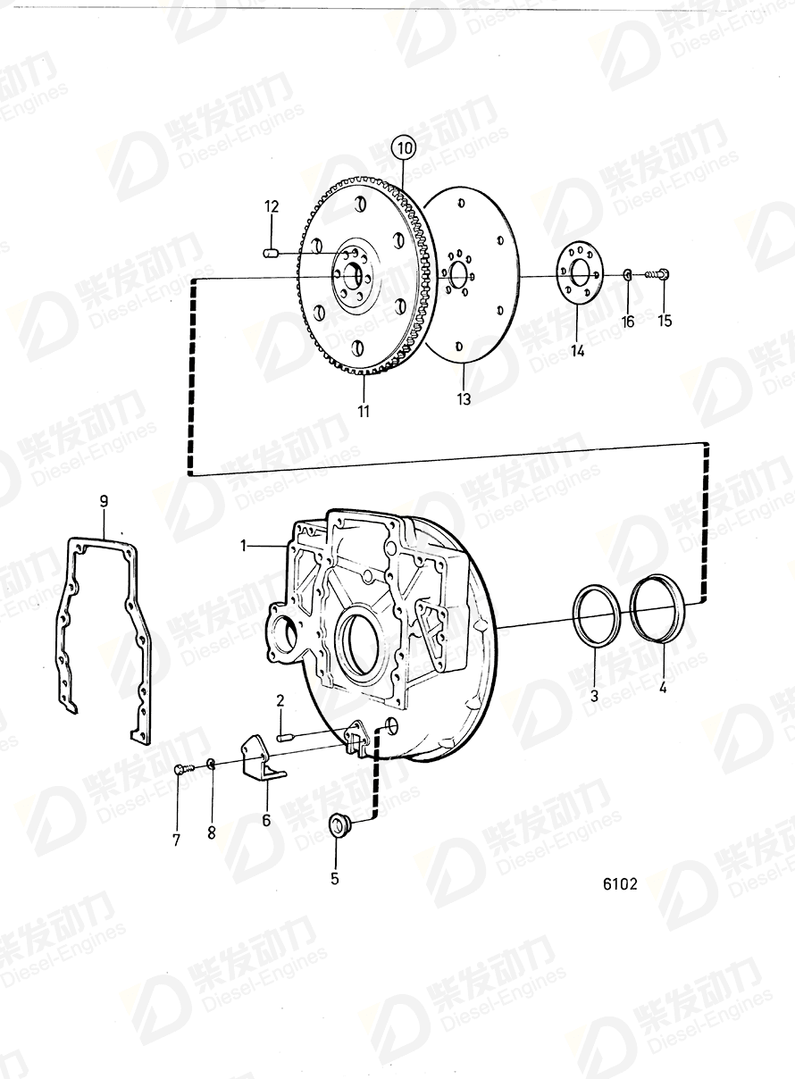 VOLVO Flywheel 466916 Drawing